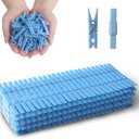 200PCS Blue Plastic Clothes Pins for Girl/Boy Baby Don't say Baby Shower Games, DIY Crafts, Photos 1.35 Inch Small Mini Pins, Tiny Clips for Laundry & Picture Displays Gender Reveal Party Decorations