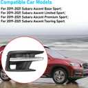 TTCR-II Compatible with 2019-2022 Subaru Ascent Front Bumper Fog Light Cover SU1039134 57731XC08A, for 2019-2022 Subaru Ascent Fog Lamp Bezel Crome Trim Right Passenger Side Replacement