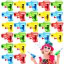 24 Pcs Mini Water Gun for Kids, Color Small Squirt Water Guns, Plastic Blasters for Beach Swimming Pool Toys, Summer Theme Party Favors, Outdoor Water Fighting Games Prop