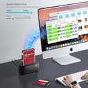 ORICO External Hard Drive Docking Station for 2.5/3.5 Inch HDD SSD USB 3.0 to SATA Hard Drive Dock Up to 22TB Support UASP 12V Power Adapter Supply-DD18