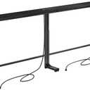 Kitstorack 2-Pack Black Console Table, 7.9" Deep Panel, Adjustable Height (25"-33") & with 2 Power Outlets, Behind Sofa Couch Table, Use Together or Separately - 78.8" Total Long