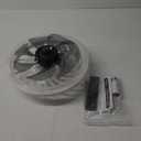 Socket Ceiling Fan Light,Bulb Socket Fan with Remote,Dimmable E26 Base Ceiling Fans with Lights for Bedroom,Screw in Fan and Light Combo,Mini Small Ceiling Fan with Light,Recessed Light Fan Lamp (White)