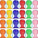 Shappy Fishing Party Favor Drawstring Bags - Fish Themed Gift for Little Fisherman - Candy Goody Treat Bag for Kids Girl Boy (Cute, 24 Pieces)