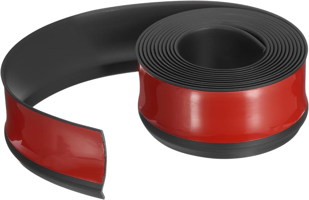 PATIKIL Peel and Stick Molding Trim for Walls, 10 Feet x 2 Inch Baseboard Trim Self Adhesive Wall Molding Trim Flexible PVC for Walls Home Protection Door Window Finishing Trim, Black