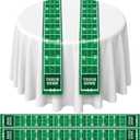 6 Pcs Football Party Table Runner 60 x 6 Inch Sports Tablecloth Runner Football Field Tablecloth Striped Table Cover for Sports Party Dining Room