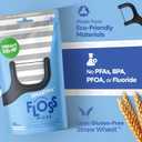 SmartLifeco Eco-Friendly Dental Floss Picks (200ct) - Flossers Made with Straw Wheat Blend, Natural Teeth Whitening, Tooth Pick Stick for Adults, Soft on Gums, Activated Bamboo Charcoal Floss Thread (1 Count (Pack of 200))