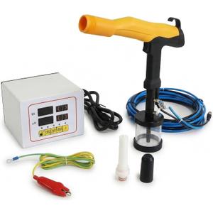 PCA-305 100KV Portable Powder Coating Kit, Electrostatic Powder Coating System & Spray Gun Machine for Beginners/Professionals, Metal Finishing (EXP 08/13/26)