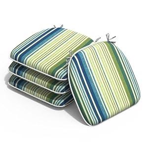 Outdoor Chair Cushions Set of 4, Water Resistant Patio Chair Pads with Ties, Seat Cushions for Home Garden Furniture Decoration, 16"x17",Acapa Opal Geometric Outdoor Chair Cushions Set of 4, Water Resistant Patio Chair Pads with Ties, Seat Cushions for Home Garden Furniture Decoration, 16"x17",Acapa Opal Geometric