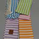 Gold CASE Turkish Hand Towels Set of 5 – 100% Cotton Hand Towels for Bathroom 20 x 40'' – Soft & Quick Dry Cotton Towel for Hands, Hair, SPA & Gym – Elegant Bathroom Towel Set in Mocha Mousse