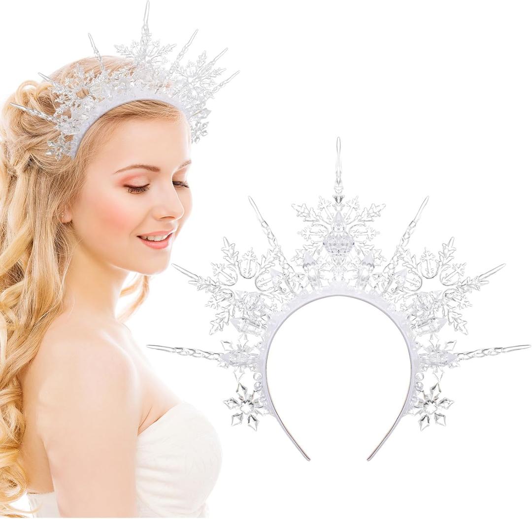 Suncalla Christmas Headband Cosplay Hair Accessory Funny Headband for Adult Christmas Costume Role Play Carnival Party