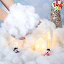 JOYIN 1 LB Fake Snow Cotton Christmas Decorations, Soft Snow Blanket for Christmas Village Accessories Indoor Winter Artificial White Clouds Craft Indoor Home Decor Tree Snowman Scene Display