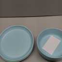 Grow Forward Bamboo Kids Plates and Bowls Sets - 8-Piece Dishwasher Safe Non Toxic Plates for Kids - Reusable Eco Friendly BPA Free Dishes Dinnerware Sets for Children - Rainforest