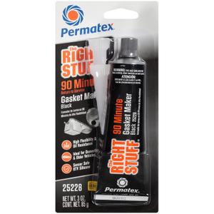 Permatex 25228 The Right Stuff 90 Minute Black Gasket Maker, 3 oz, 1 Count (Pack of 1)