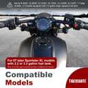 1 inch Black Dimpled Simple Fat Drag Bars Compatible with Bobber Brat Cafe Chopper Custom Motorcycles 2007-up Sportster XL Models