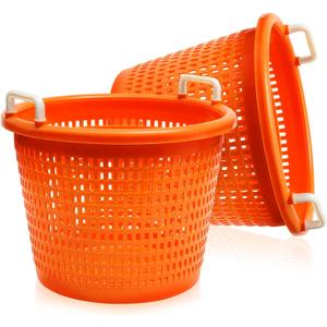 Heavy Duty Fishing Basket 100 lb Fish & Crawfish Basket with Reinforced Handle MultiColor Options for Crab Seafood Shrimp Shellfish & Laundry Fruits and Vegetables Multiple Usage