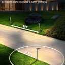 SUNVIE 5W Anti-Glare Low Voltage Pathway Lights Wired 12-24V LED Landscape Path Lights 3000K Cast-Aluminum Waterproof Outdoor Landscape Lighting with Connectors for Walkway Yard Garden, 12 Pack