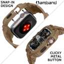 amBand Compatible with Apple Watch Series 9/8/7/6/5/4 & SE 3/2/1 41mm/40mm Band Case for Men, M1 Sport Rugged Case with Strap Military Protective Cover Bumper for iWatch 41/40 mm - Desert Tan