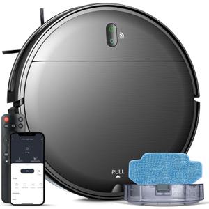 Robot Vacuum and Mop Combo, 2 in 1 Robotic Vacuum Cleaner with Schedule, App/Alexa/Voice Control, Slim 2.87", Self-Charging, 2300 Pa Suction & Long Runtime, Ideal for Hard Floor, Pet Hair, Carpet