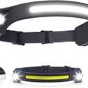 AlpsWolf Headlamp Rechargeable LED 1Pack - 2 XPE LED and COB LED Head Lamp, Motion Sensor, 260 Wide Beam, IPX4 Waterproof, Rechargeable Headlight for Camping Accessories