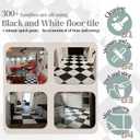 Alow Peel and Stick Floor Tile, 30pcs Self-Adhesive Peel and Stick Flooring, Black and White Vinyl Flooring Waterproof Suit for Kitchen,Toilet RV and More12inX12in