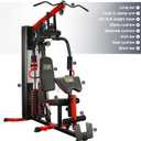 Fitvids Home Gym Equipment, Multifunctional Full Body Workout Weight Machine Station with Weight Stack, All in One Exercise Equipment with Pulley System & Seated Rowing for Home Gym Strength Training