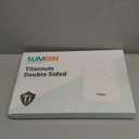 Titanium Cutting Board Double Sided Food Grade, Pure Titanium/PP for Kitchen, Cutting Board Easy to Clean[15.5*10.5+12*8.5] (Silver)