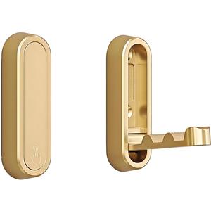 Brushed Gold foldable Towel Hooks for Bathroom 2 Pack,Wall Hooks for Hanging Heavy Duty Coat Robe Purse Foldable Hooks Storage Solution for Bathroom,Closet,Entryway,Pool and Kitchen (2, Brushed Gold)