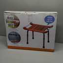 Teak Shower Bench Stool Chair Seat for Inside Shower Bath Sauna, for Elderly and Disabled