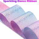 20PCS Sparkling Dance Ribbon for Kids Girls Princess Mermaid Ballet Ballerina Gymnastics Birthday Party Favors Decorations, Kids Twirling Streamer Ribbon Dancer Wands for Outdoor Toys