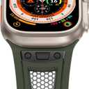 NewWays for Apple Watch Ultra 2 Band 49mm Series 10 46mm 45mm 44mm for Men, Hexagonal Titanium Mesh Wide Sport Liquid Silicone Rubber Band for Apple Watch Band iWatch Ultra Luxury Design