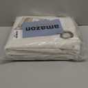 Cream 100% Blackout Curtains for Living Room 84 Inch Length 2 Panels Set, Thermal Insulated Light Blocking Faux Linen Curtains for Bedroom, Bronze Grommet Boho Window Drape Each 52" Wide