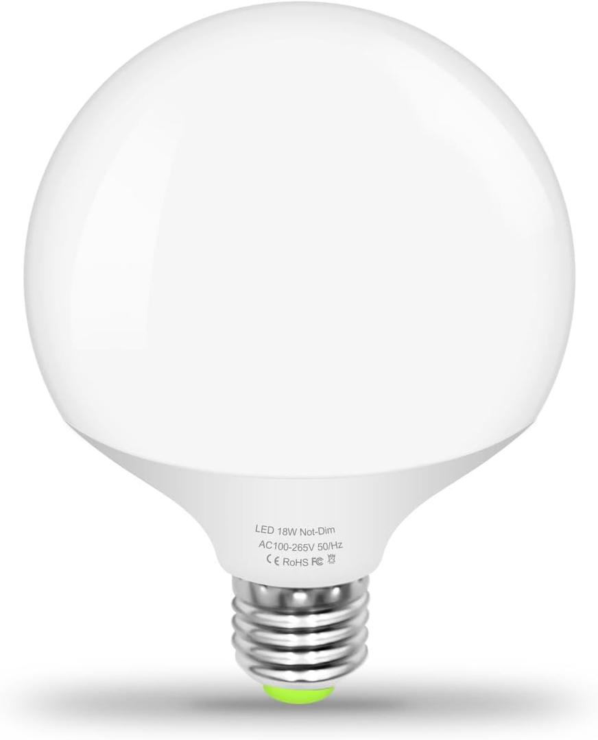 LED Light Bulb,G120 Globe Bulb 18W 200W Equivalent Globe Light Bulbs E26 Base,Warm White 3000k, Non-Dimmable,1800 Lumer LED for Kitchen Living Room