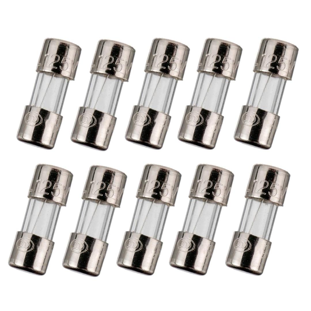 BOJACK Mini Fuse 3.6x10 mm 2.5 A 2.5 amp 125 V 125 Volt 0.14x0.39 Inch F2.5AL125V Fast Blow Glass Fuses (Pack of 10)