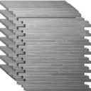 Art3d 10-Pack Self-Adhesive Metal Backsplash Peel and Stick Tile for Kitchen, 12" x 12" Silver Parallel