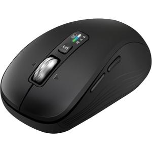 Wireless Mouse with 2 Bluetooth and 1 USB, 4-Way Scrolling, Full Size Mouse, Silent, Long Battery Life, Adjustable Cursor Speed, for Computer, Laptop, Tablets, iPad, Desktop, MacBook (Side Buttons)