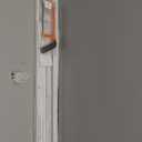 Ceiling Curtain Track, Curtain Track with Roller Hooks, 9ft - 12ft Ceiling Mounted Rail Set for Room Divider, White