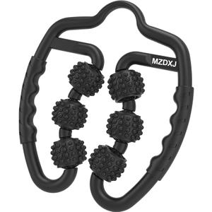 Cellulite Massage Tool Muscle Roller - Deep Fascia Massager & Dimpled Skin Remover for Legs, Thighs & Buttocks - Anti-Cellulite Roller, Smooth Skin, Pain ReliefBlack - 6 Wheel