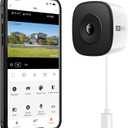 HOMIQ LIFE Window Security Camera 3MP 2K, Indoor WiFi Cameras 2.4GHz/5GHz with Colorvue AI Color Night Vision, Person Detection with AutoFocus, 24/7 Recording Compatible with Alexa & Google Home