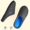 VeraCosy Men's Two-Tone Memory Foam House Slippers Indoor Outdoor Durable Rubber Sole