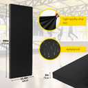 Gym Wall Padding 1 Piece 2" High-Density Thick Foam Wall Protector, 23.6''x60'' Shock-Absorbing Anti-Collision Safety Pad for Basketball Court, Taekwondo, Garage, Basement, Indoor Gym (Black) (Black)