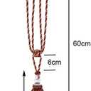 BEL AVENIR 4 Pack Curtain Tiebacks Hand-Woven Crystal Holdbacks Home Decorative Tassels Tiebacks (Mix Red, 4 Pack)