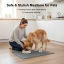 JBD Waterproof Silicone Pet Feeding,cat Food mat, Anti-Slip Dog Food Mat to Contain Spills, Protects Floors from Messy Drinkers, Multiple Sizes and Colors for Dogs and Cats (19"L x 12"W, Gray)