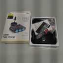 7-in-1 Cigarette Lighter Splitter, 120W Car Charger Adapter with 3 Sockets & Independent Switches, 4 USB Ports (USB-A/USB-C), LED Voltage Display, UL Certified, Built-in Fuse + Spare Fuse