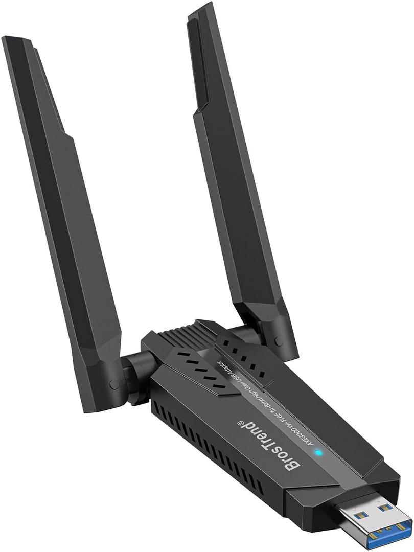 BrosTrend AXE3000 Tri-Band Linux WiFi Adapter Plug & Play for Ubuntu, Fedora, Mint, Debian, Arch, Kali, Manjaro, openSUSE, Raspberry Pi OS etc. Linux USB WiFi Adapter for PC, WiFi-6E 6GHz /5GHz/2.4GHz