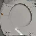 KOHLER Stonewood Quiet-Close, Round Toilet Seat Soft Close, Durable Wood, Easy Installation, Universal Fit, Home Essentials, White Finish, K-20467-0