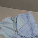 MANDIOO Pack of 2 Decorative Throw Pillow Covers Faux Fur Striped Plush Soft Cushion Covers Pillow Cases Bedroom Living Room Sofa Home 18x18 Inch Light Blue