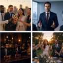 Men's Classic Patterned Necktie Set for Formal Business and Wedding with Pocket Square Tie Clip (44-blue Tartan)