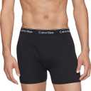 Calvin Klein Mens Cotton Classics 3-Pack Boxer Brief (Black, XL)