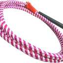 Kids Cowboy Lasso Rope Toy - Adjustable Pre-Tied Roping Rope, 84in Ranch Toy with Handle for Outdoor Pretend Play (Pink and White)