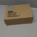 Veise Fingerprint Door Lock with 2 Knobs - Keyless Entry Door Lock with Handle, Electronic Keypad Deadbolt, Smart Front Handle Set, Auto-Locking, Waterproof, Easy Installation, Matte Black